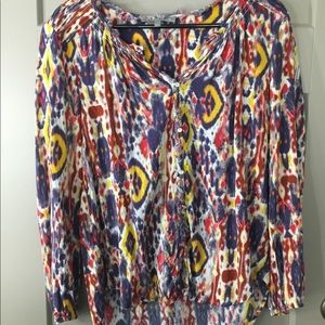 Daniel Rainn Multi-colored Button-down Tunic